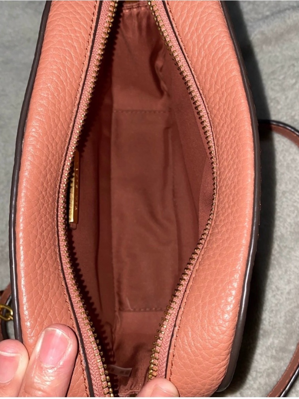Tory Burch Pebbled Leather Crossbody in Terracotta - Picture 2 of 6